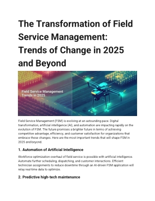 the transformation of field service management