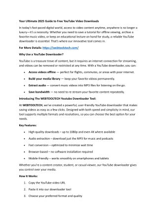 Your Ultimate 2025 Guide to Free YouTube Video Downloads