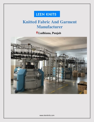 Knitted Fabric And Garment Manufacturer in Ludhiana, Punjab