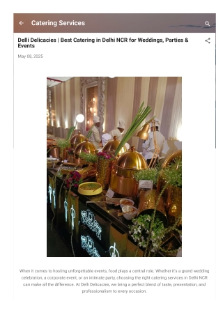 Delli Delicacies  Best Catering in Delhi NCR for Weddings, Parties & Events