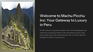 Luxury Machu Picchu tours