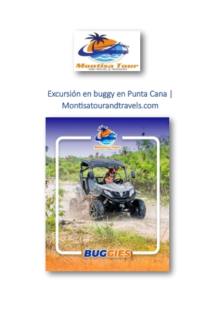Excursión en buggy en Punta Cana | Montisatourandtravels.com