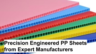 Precision Engineered PP Sheets from Expert Manufacturers