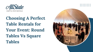 choosing a perfect table rentals for your event