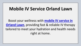 Mobile IV Service Orland Lawn
