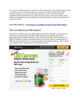 Golden Farms CBD Gummies