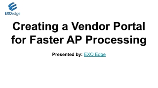 creating a vendor portal for faster ap processing