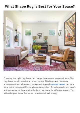 what shape rug is best for your space