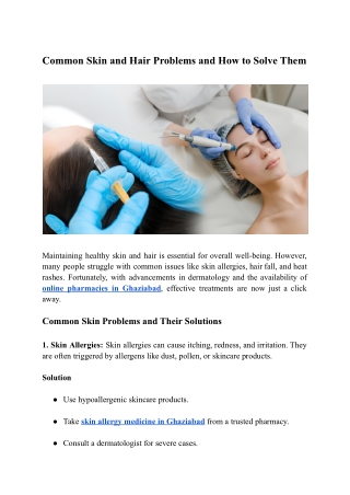 Common Skin and Hair Problems and How to Solve Them
