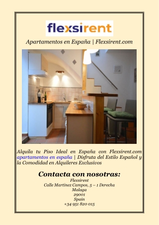 Apartamentos en España | Flexsirent.com
