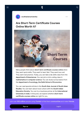 Are Short-Term Certificate Courses Online Worth It