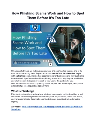 How Phishing Scams Work and How to Spot Them Before It’s Too Late