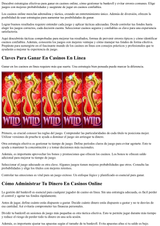 Estrategias Para Triunfar En Casinos Online - Tácticas Para Mejorar Tus Resultad