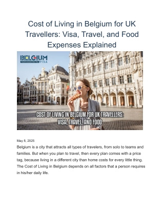 Cost of Living in Belgium for UK Travellers