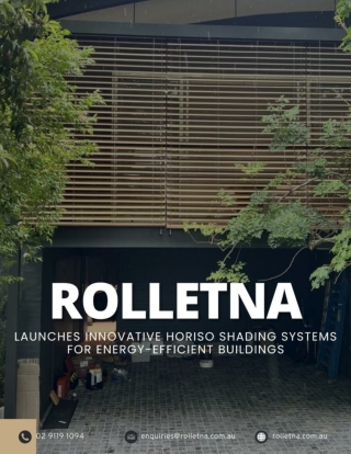 Rolletna Launches Innovative Horiso Shading Systems for Energy-Efficient Buildings