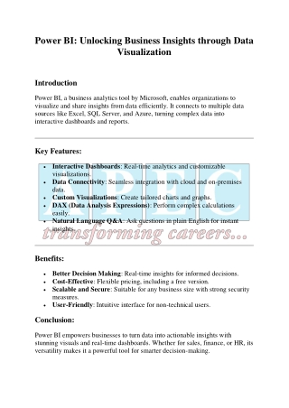 Best Power BI Training in Hyderabad