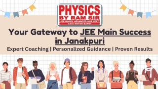 your gateway to jee main success in janakpuri