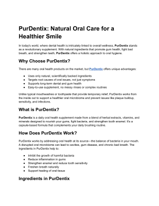 purdentix natural oral care for a healthier smile