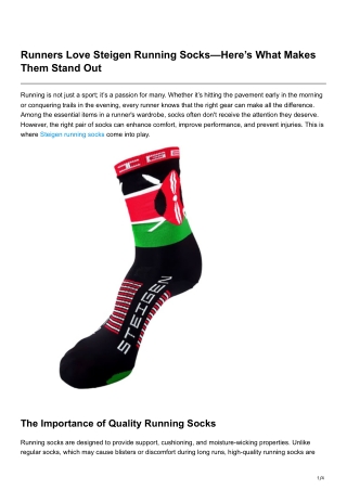 Runners Love Steigen Running SocksHeres What Makes Them Stand Out