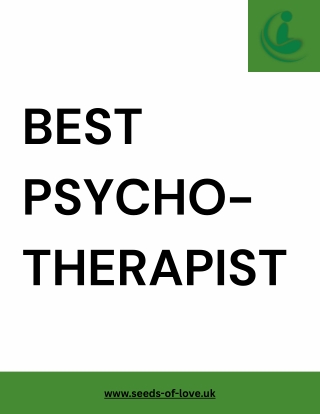 Best Psychotherapist for Anxiety & Depression