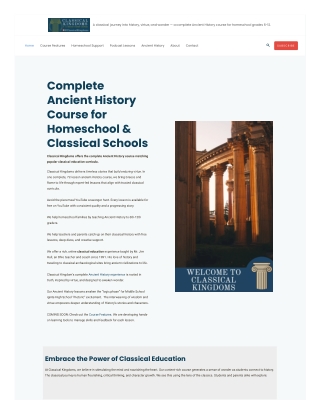 Classical Education History Curriculum