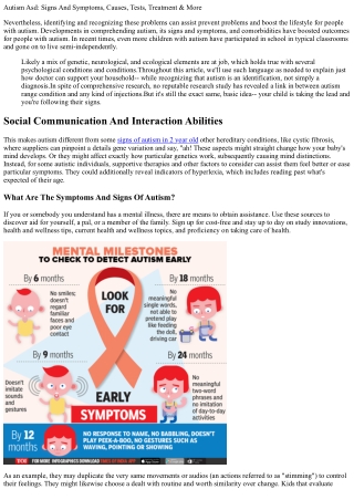 Autism Spectrum Problem Symptoms And Reasons