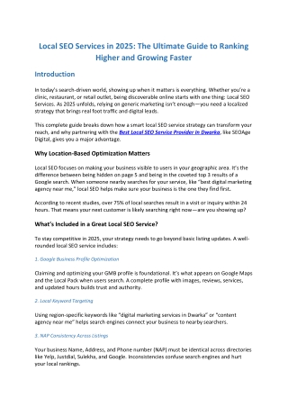 Local SEO Services in 2025