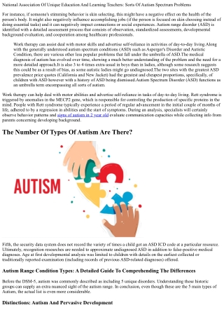 What Are Kinds Of Autism? Comprehending The Spectrum