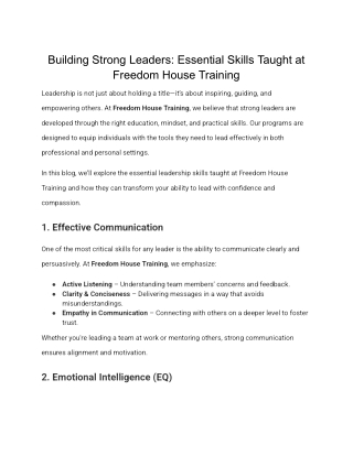 Building Strong Leaders_ Essential Skills Taught at Freedom House Training