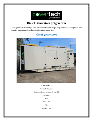 diesel generators ptgen com