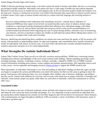 autism range disorder signs and causes