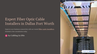 Expert Fiber Optic Cable Installers in Dallas Fort Worth