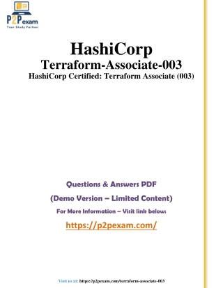 hashicorp terraform associate 003 hashicorp