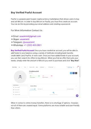 Buy Verified Paxful Account