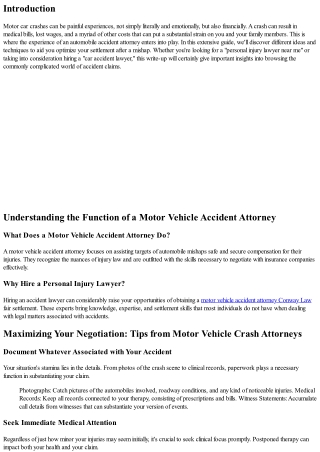 Maximizing Your Settlement: Tips from Car Mishap Lawyer