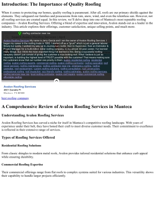 introduction the importance of quality roofing