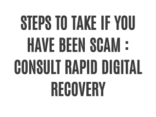 steps to take if you have been scam consult rapid