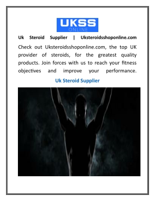 Uk Steroid Supplier  Uksteroidsshoponline.com
