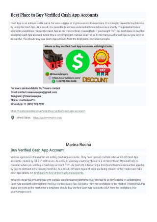 Top 15 Sites To Buy Verified Cash App Accounts in 2025 is now on SlideServe