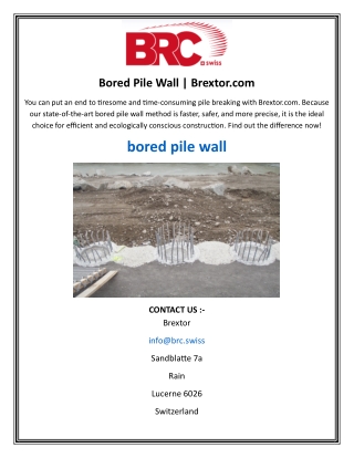 Bored Pile Wall  Brextor