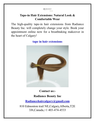 Tape-in Hair Extensions Natural Look & Comfortable Wear
