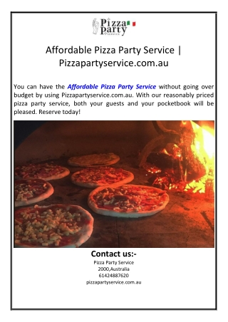 Affordable Pizza Party Service | Pizzapartyservice.com.au