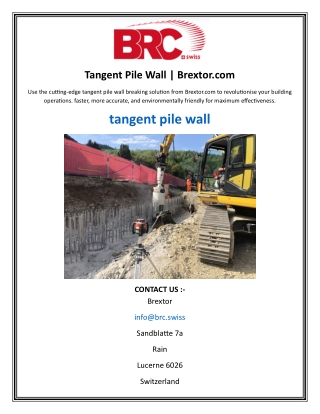 Tangent Pile Wall | Brextor.com