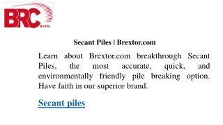 Secant Piles  Brextor.com