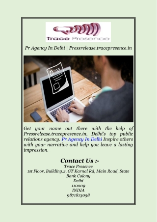 pr agency in delhi pressrelease tracepresence in
