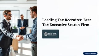 Leading Tax Recruiter| Best Tax Executive Search Firm