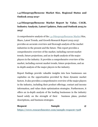 1,4-Diisopropylbenzene Market
