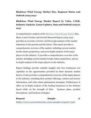 bladeless wind energy market size regional status