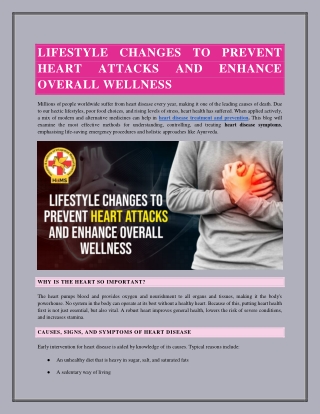 Lifestyle Changes to Prevent Heart Attacks and Enhance Overall Wellness