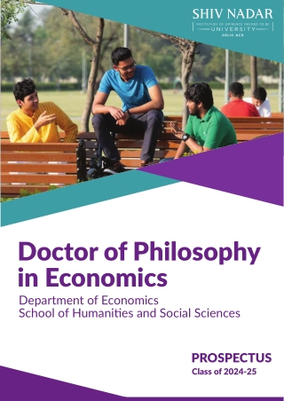 Earn Your PhD in Economics from Shiv Nadar University – Advance Your Research &